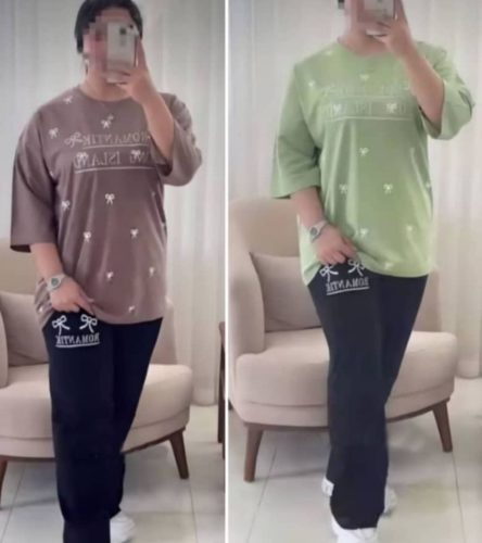 ست تیشرت و شلوار پاییون زنانه | ۱۲ رنگ جذاب ۲۰۲۵