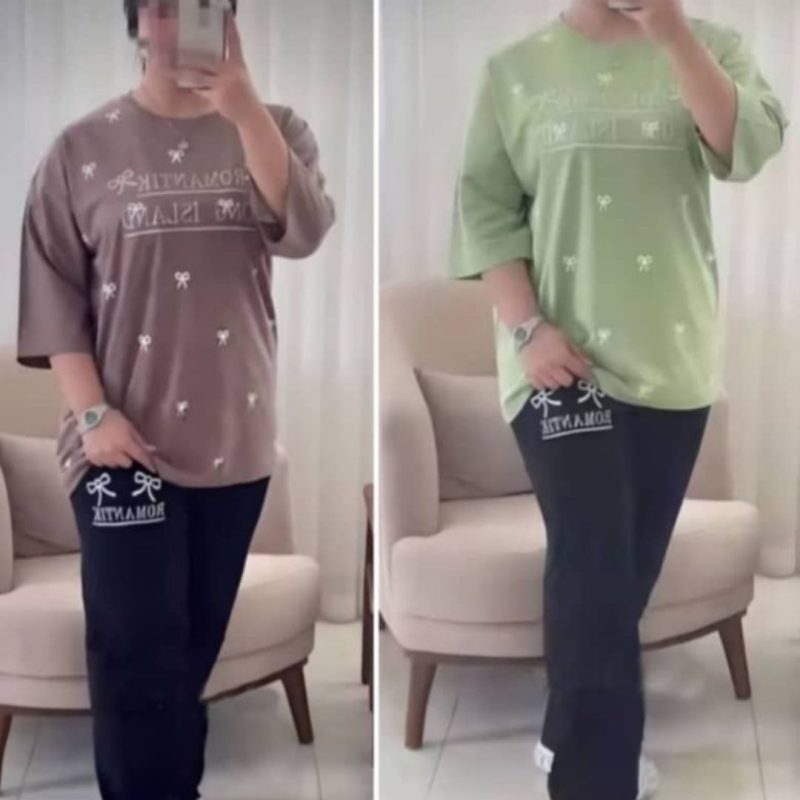 ست تیشرت و شلوار پاییون زنانه | ۱۲ رنگ جذاب ۲۰۲۵